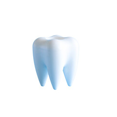 Human teeth on white background