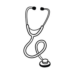 Stethoscope Medical Device Outline Doodle