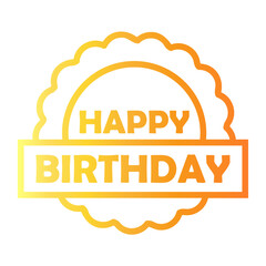 congratulation Line Gradient Icon