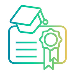 congratulation Line Gradient Icon