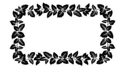 Leaf border frame with transparent background
