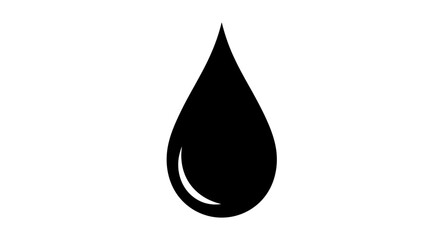 Fototapeta premium Water drop icon with transparent background
