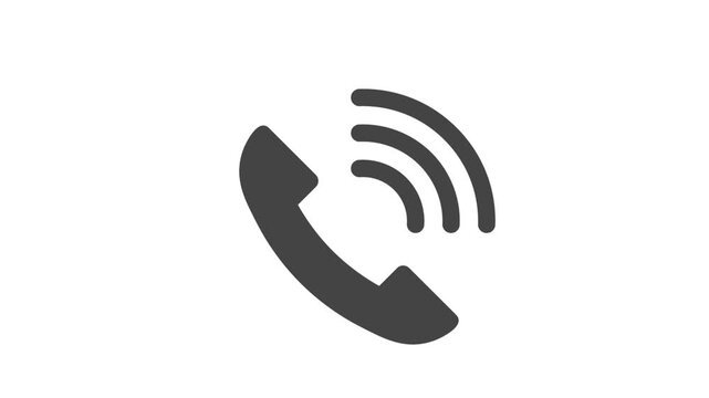 telaphone  icon animation  illustration simple flat