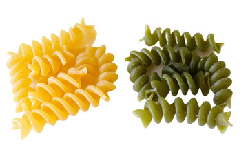 Two Different Pasta Dishes Side by Side PNG