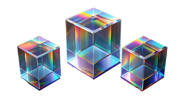 abstract colorful cubes