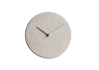 Simple, light beige round wall clock