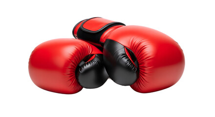 Red boxing gloves equipment for training and fighting sports gear for boxing martial arts and combat sports on transparent background