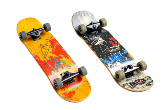 Two Skateboards Side by Side PNG