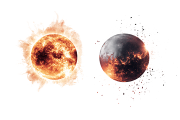 Two Suns Side by Side PNG