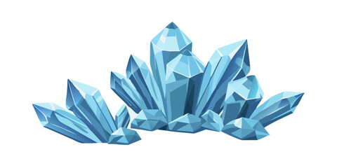 A charming illustration of a group of light blue crystals, perfect for adding a touch of whimsy and charm to any project