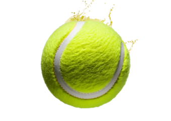 Tennis ball fall isolated on transparent or white background