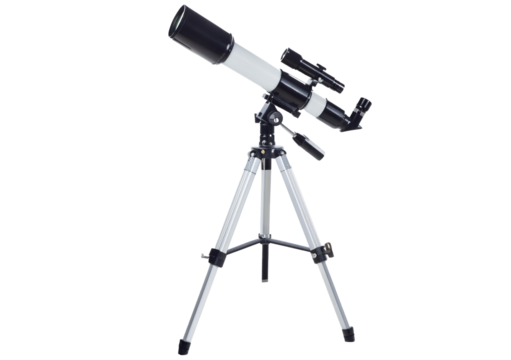 Telescope isolated on transparent or white background