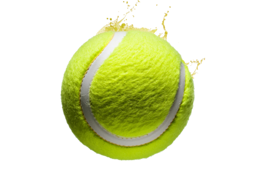 Tennis ball fall isolated on transparent or white background