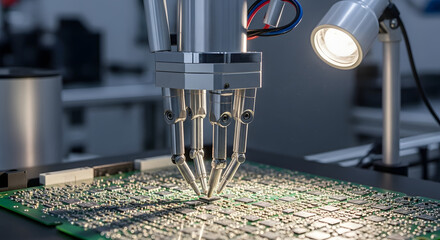 Robotic Arm Assembling Electronic Components