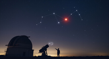 Stargazing at Observatory Silhouette