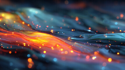 Thoughts dissolving into streams of neon particles with glowing trails and dynamic motion representing imagination, consciousness, digital mind, abstract energy, and futuristic visualization