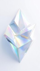 Iridescent crystal structure with transparent background