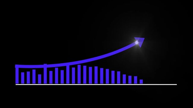 2067, animated graph chart icon with dollar sign, abstract business graph icon animation. account, analysis, animated, animation, arrow, background, 