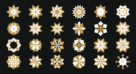Seamless Christmas Pattern Set – Decorative Snowflakes and Stars for Wallpaper, Fabric, Holiday Art, Winter Background, Festive Ornament Design, Repeating Texture for Seasonal Decoration