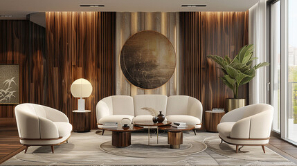 modern interior design illustration concept