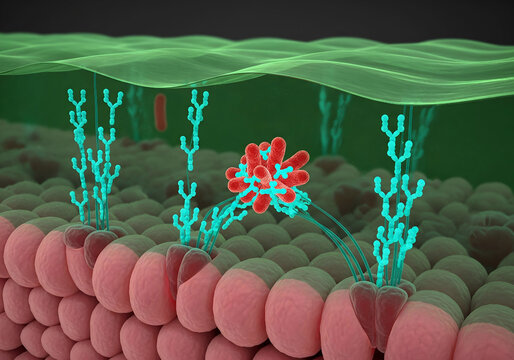 Secretory IgA Trapping Pathogen in Intestinal Mucus