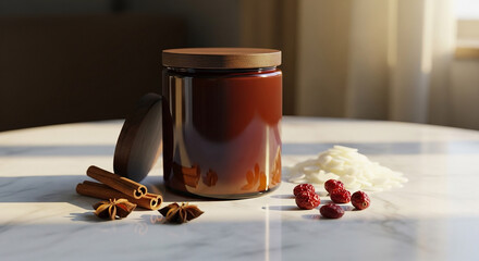 Gourmet Food Packaging Mockup with Exotic Spices