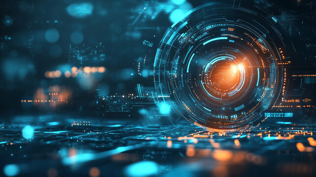 Layered circles and geometric patterns form an abstract digital background, ideal for futuristic design, technology visuals, UI projects, and modern graphic applications.
- Powered by Adobe