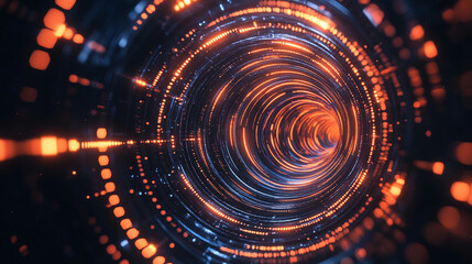 Layered circles and geometric patterns form an abstract digital background, ideal for futuristic design, technology visuals, UI projects, and modern graphic applications.
