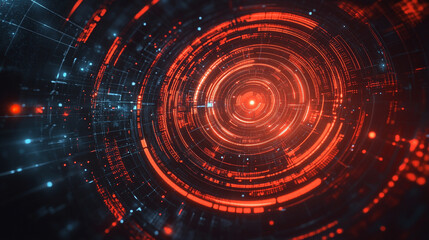 Layered circles and geometric patterns form an abstract digital background, ideal for futuristic design, technology visuals, UI projects, and modern graphic applications.