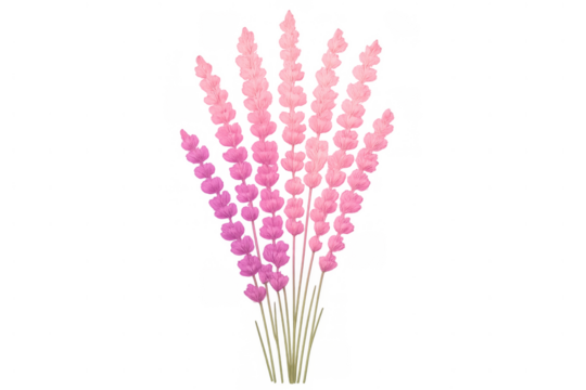 Pink and purple flower bouquet with fluffy petals, botanical illustration design for spring and romantic themes, transparent background - Powered by Adobe