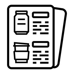 food courts Line Icon