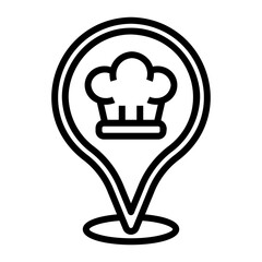 food courts Line Icon