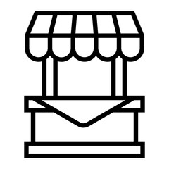 food courts Line Icon