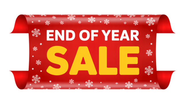 Grab massive savings with this vibrant end of year sale banner announcement