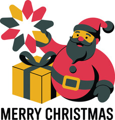 Festive christmas greeting design with holiday elements