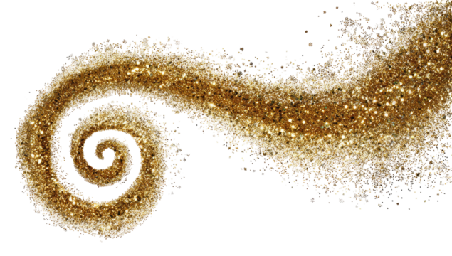 Gold spiral swirling, textured, abstract
