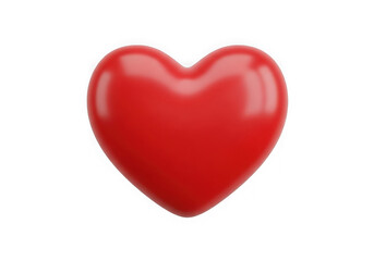 Fototapeta premium A shiny red heart isolated on transparent background