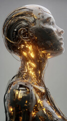 Concept of artificial intelligence and conscious machines visualized with glowing neural networks, digital brains, and futuristic elements representing AI cognition, technology, and advanced intellige