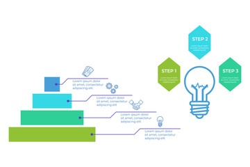 Infographic presenting clear guide for creating effective designs, including three steps involving planning, designing, and reviewing to enhance visual communication