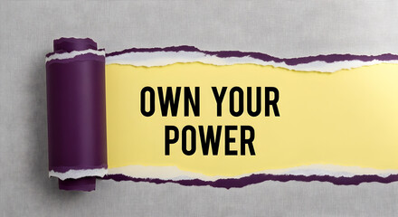 Own your power with this bold motivational message perfect for social media, posters, and inspiring business presentations today