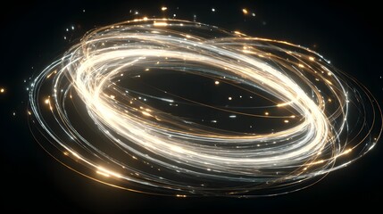 soft glowing lines rotating slowly around center, meditation calm background, 4K,