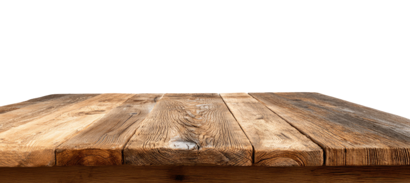 Wooden table top with planks