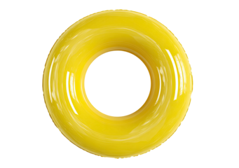 Bright yellow inflatable ring