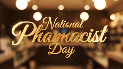 Honor the vital role of pharmacists with a luminous National Pharmacist Day Animation 4k. A glowing concept celebrating health heroes and their essential contributions to wellness and community care