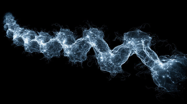 Luminous brain waves form glowing spiral pathways symbolizing the flow of thought, creativity, and neural connectivity in a vibrant visualization of the human mind’s energy and intelligence