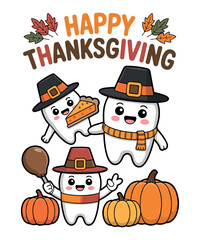 Obraz premium Happy Thanksgiving Turkey Trio Shirt SVG
