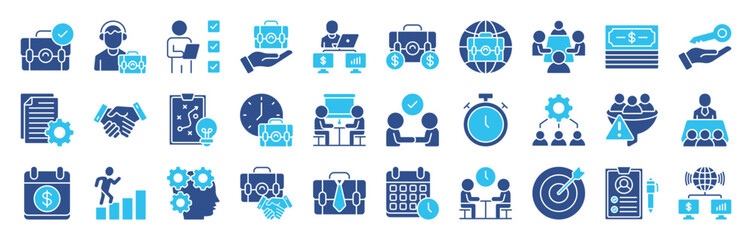 Work Icon set collection. Editable stroke illustration Eps 10