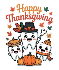 Happy Thanksgiving Turkey Trio Shirt SVG