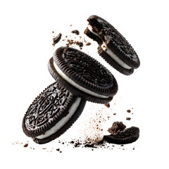 sandwich cookies with cream on white background.PNG