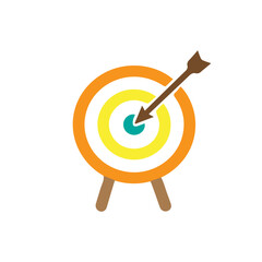 Arrow Hitting the Target Bullseye